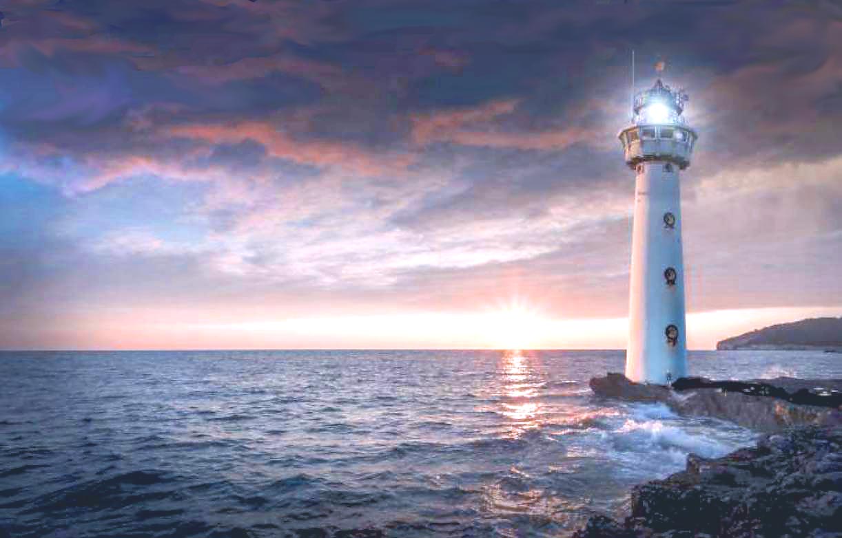 * . A Beach Lighthouse Ocean Glass CuttingBoard Trivet * . A Beach Lighthouse Ocean Glass CuttingBoard Trivet